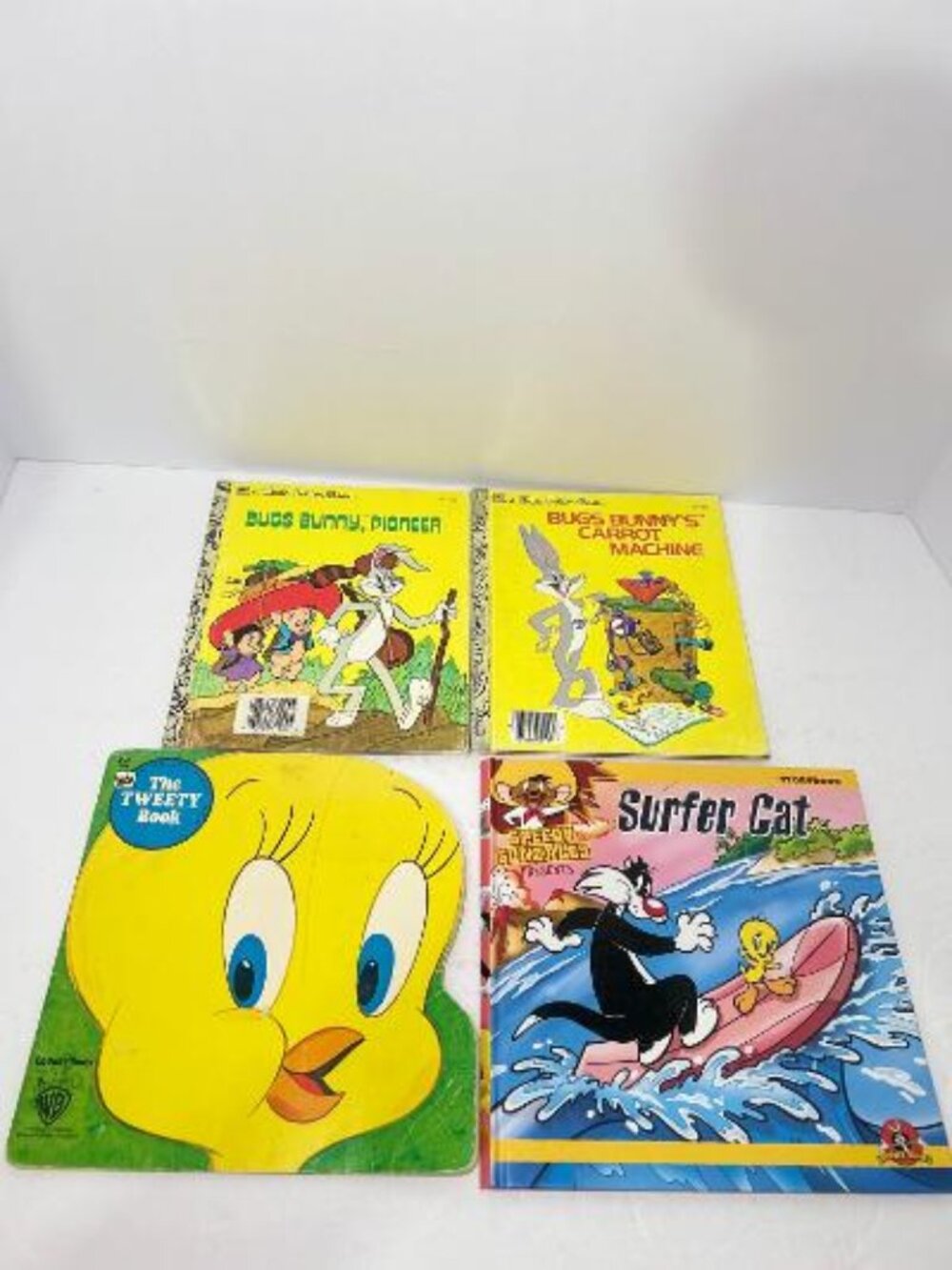 Vintage Little Golden Books Surfer Cat The Tweety Book  Looney Tunes Lot Of 4